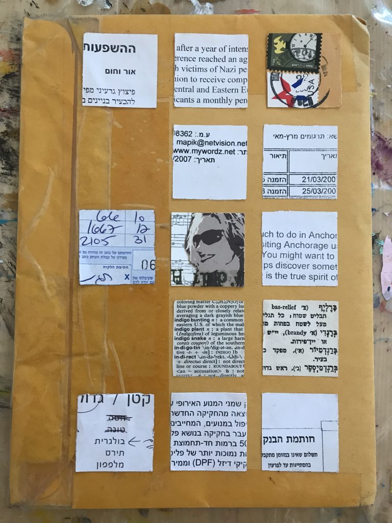 Collage on envelope